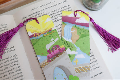 Gold Foil Tassel Bookmark - Your Destination Awaits