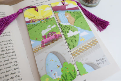 Gold Foil Tassel Bookmark - Your Destination Awaits