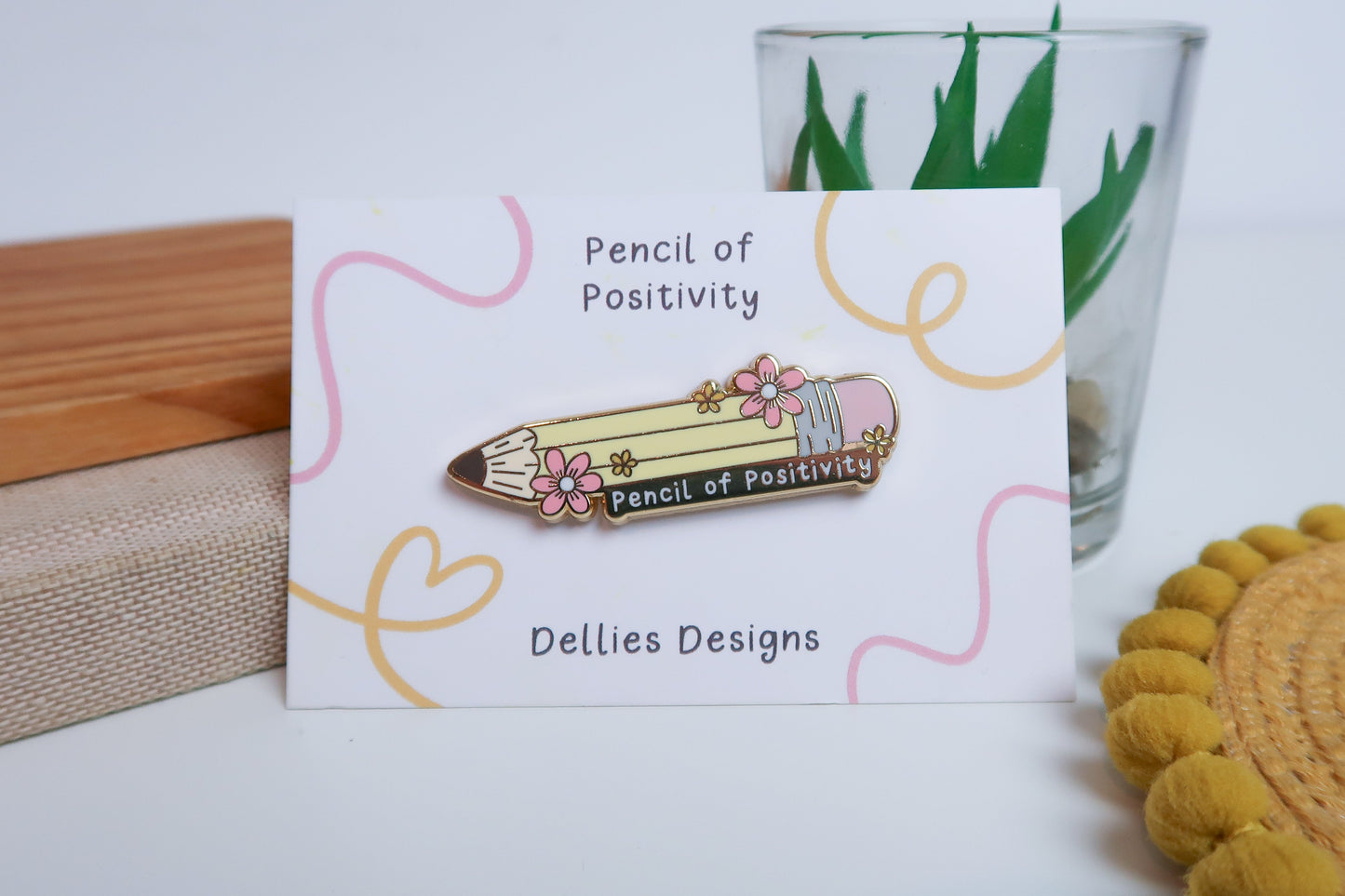 Pencil of Positiity Enamel Pin