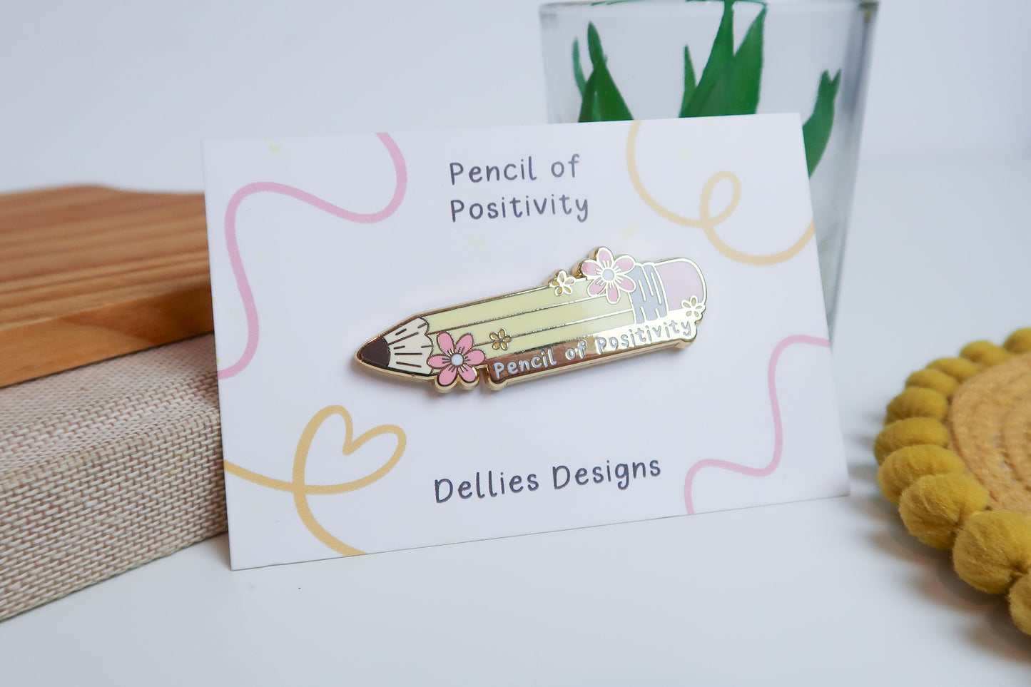 Pencil of Positiity Enamel Pin