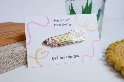 Pencil of Positiity Enamel Pin