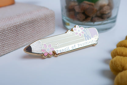 Pencil of Positiity Enamel Pin