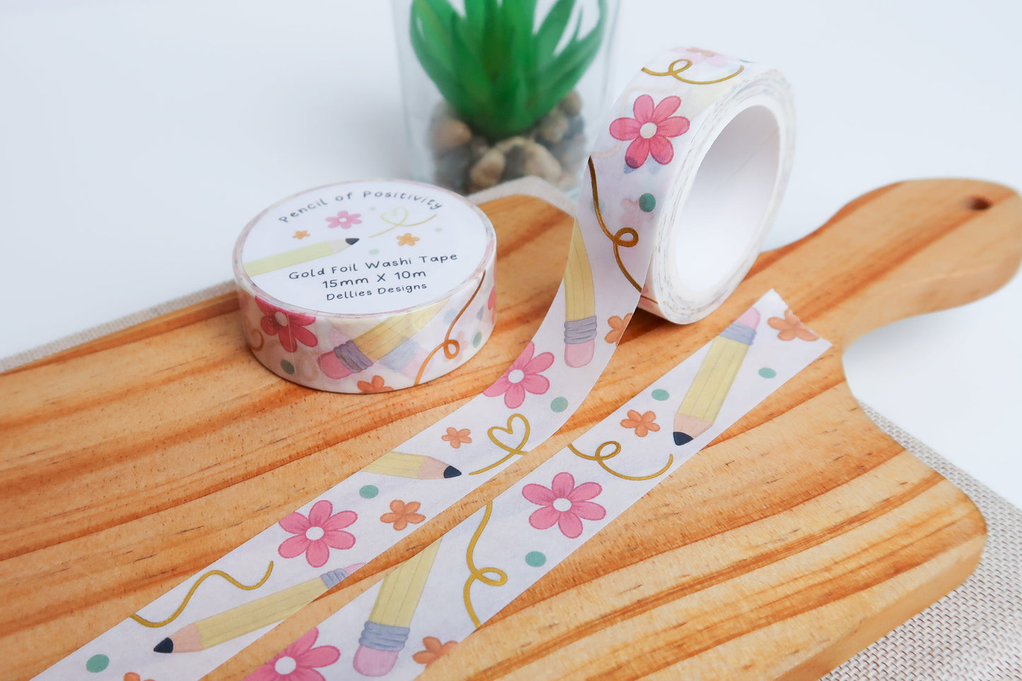 Gold Foil Pencil Washi Tape