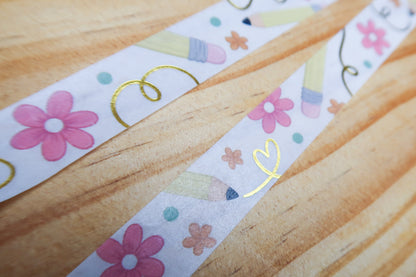 Gold Foil Pencil Washi Tape