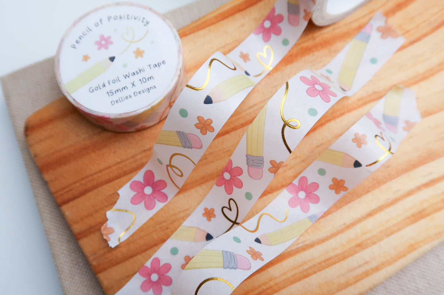 Gold Foil Pencil Washi Tape