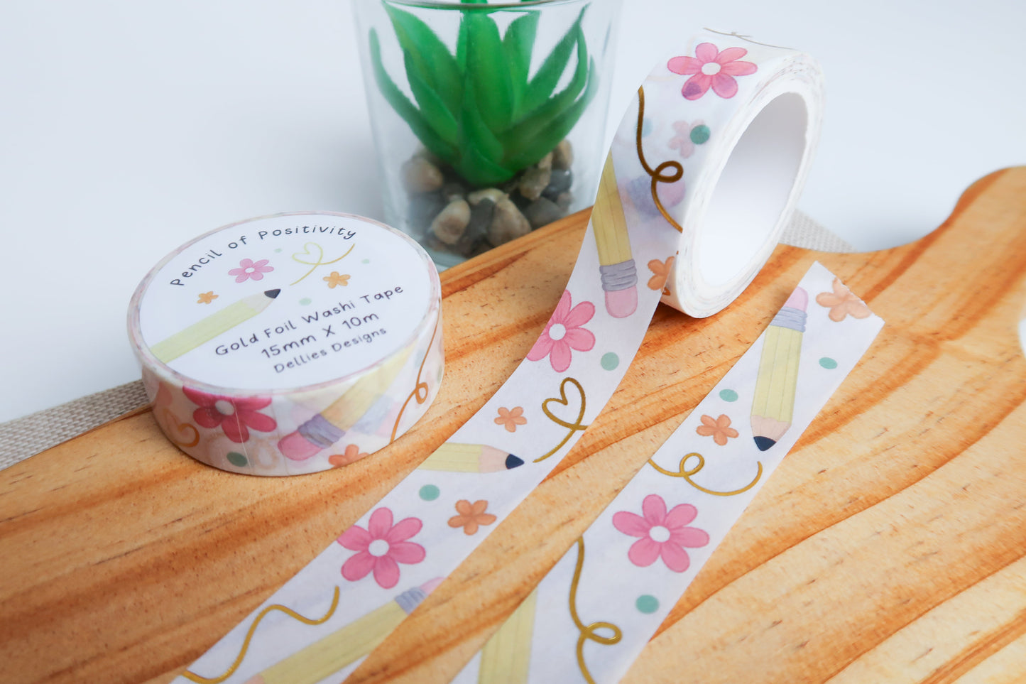 Gold Foil Pencil Washi Tape