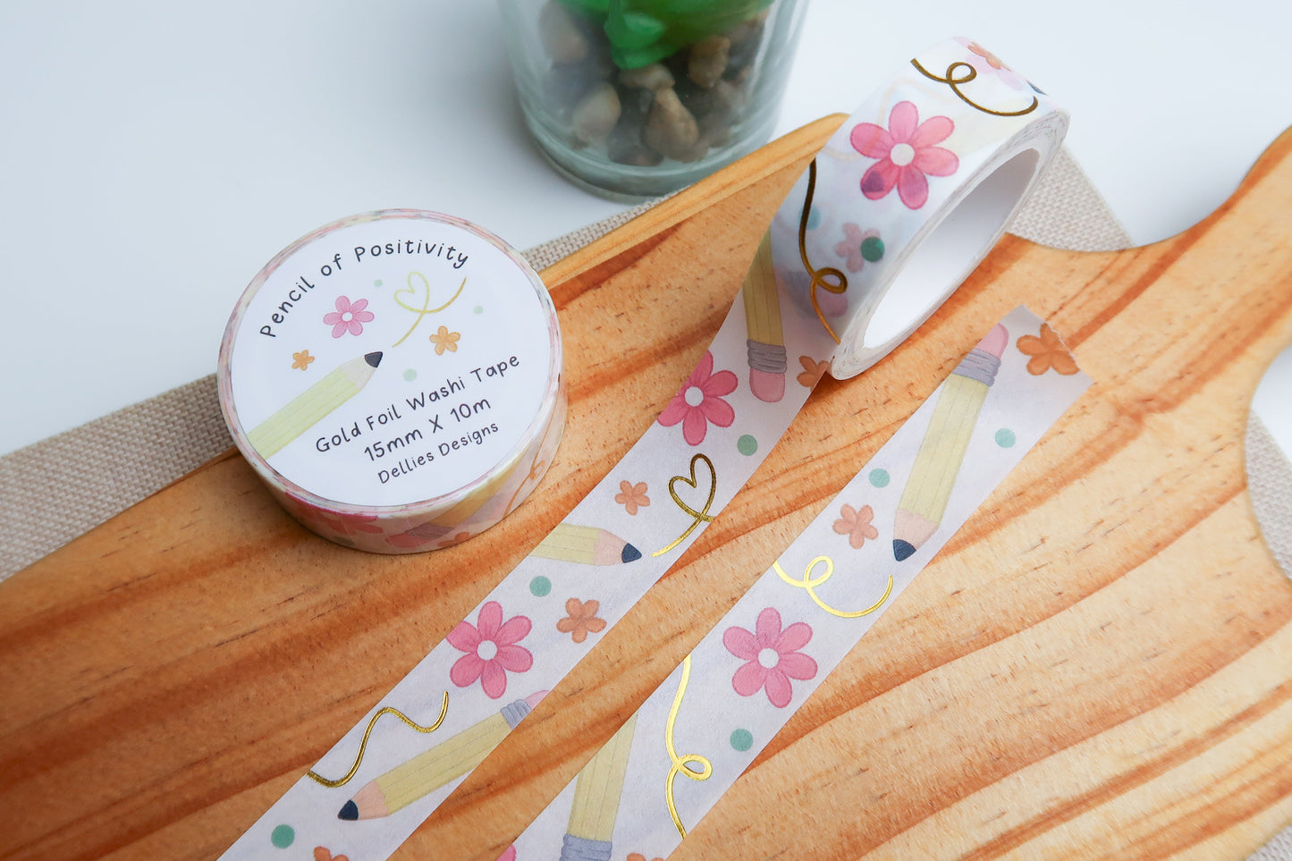 Gold Foil Pencil Washi Tape