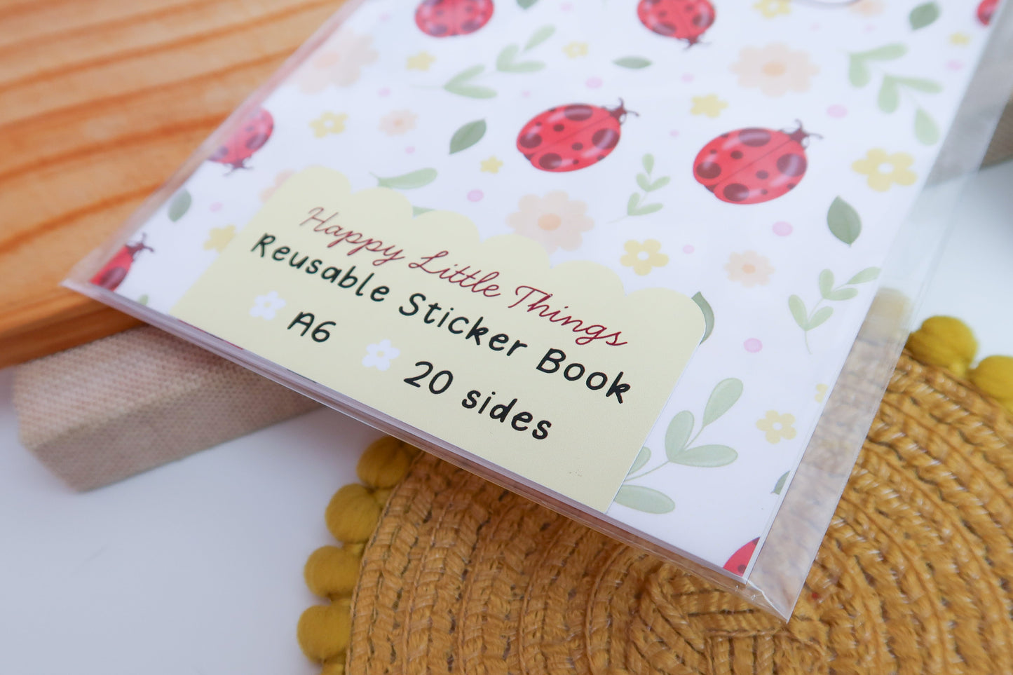 Happy Little Things Ladybug Reusuable Sticker Book