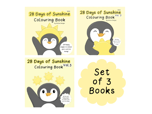 All 3 Colouring Books - 28 Days of Sunshine