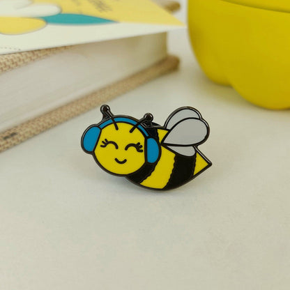 Happy Humblebee Enamel Pin