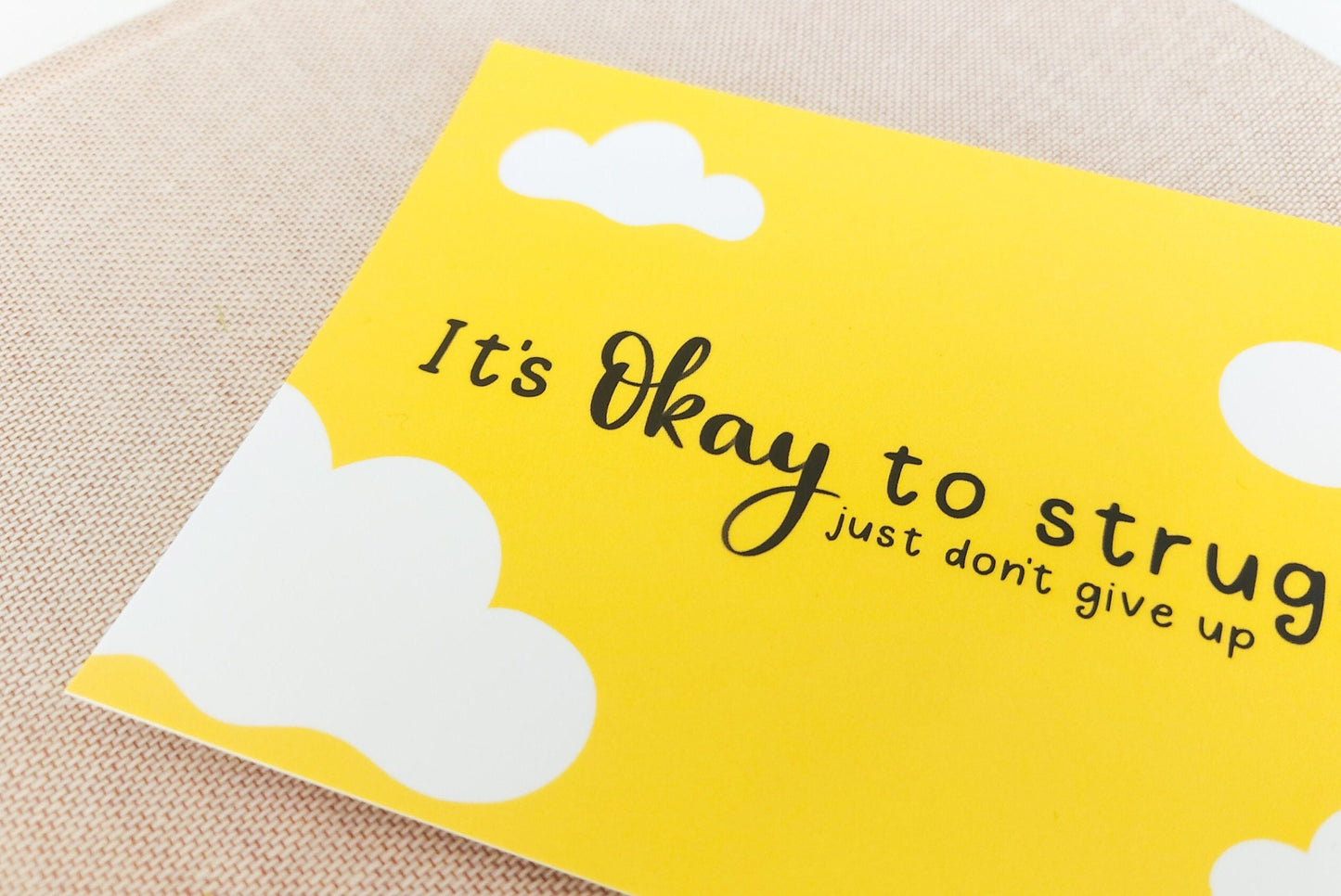 It's Okay to Struggle Quote Postcard