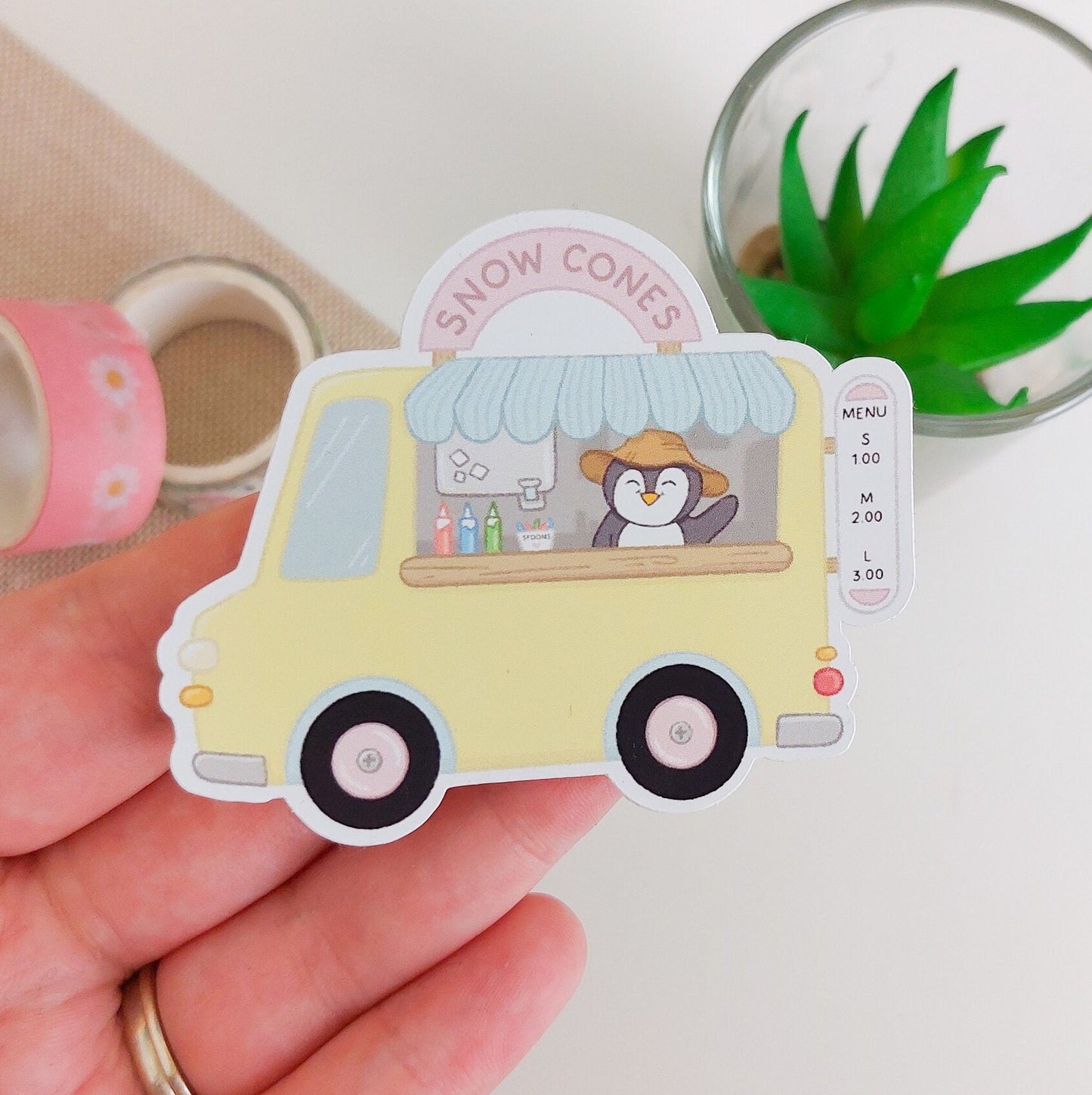 Snowcone Van Pecka Sticker