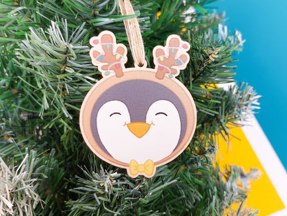 Reindeer Pecka Penguin - Wooden Decoration