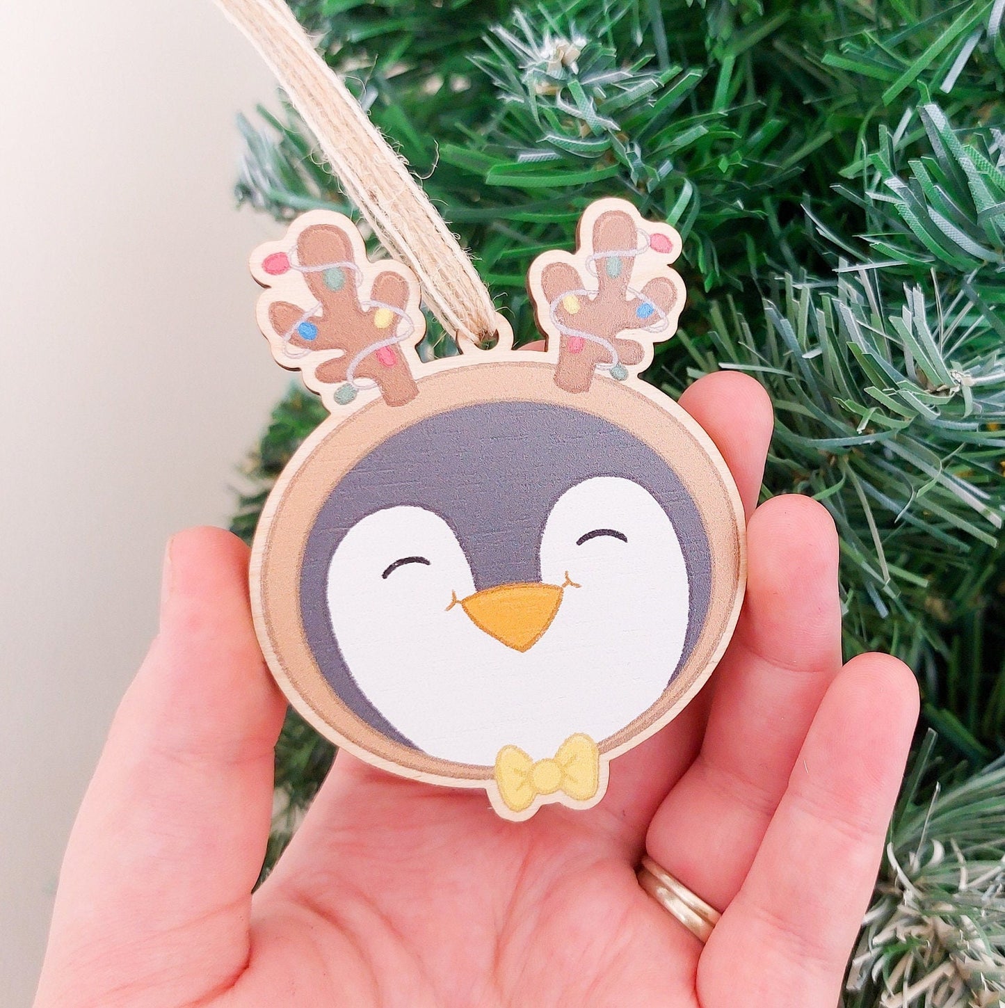 Reindeer Pecka Penguin - Wooden Decoration