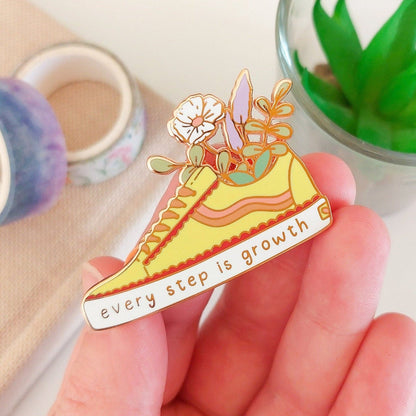 Every Step Is Growth Enamel Pin