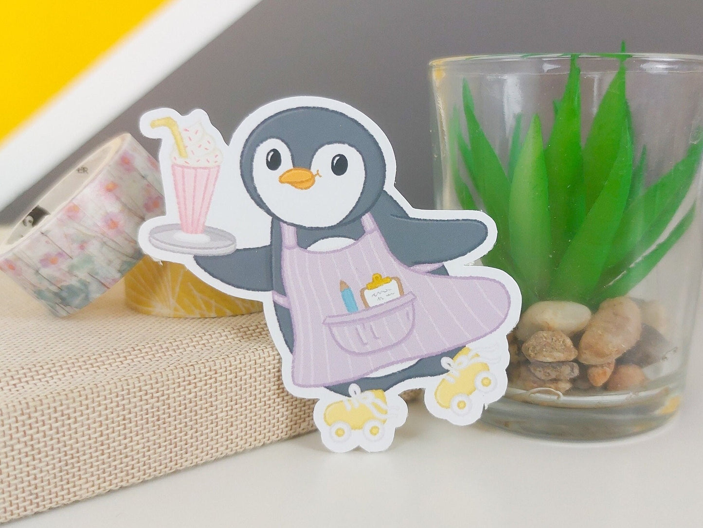 Milkshake Pecka Penguin Vinyl Sticker