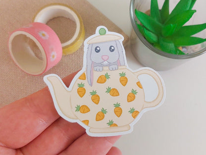 Teapot Bunny Sticker