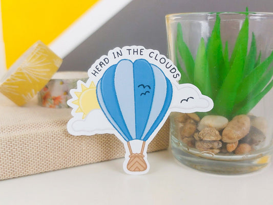 Head In The Clouds Sticker - Hot Air Balloon