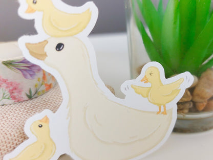 Spring Ducks Sticker