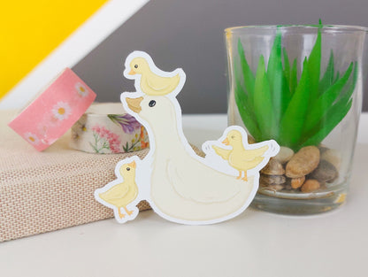 Spring Ducks Sticker