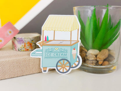 Ice Cream Cart Vinyl Sticker