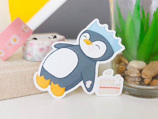 Penguin Cake Vinyl Sticker