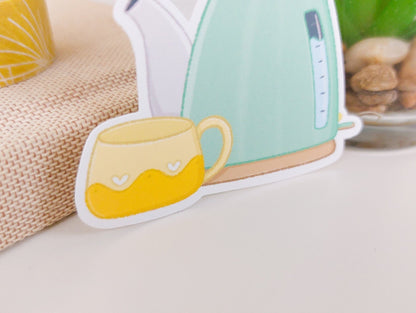 Kettle and Mug Vinyl Sticker