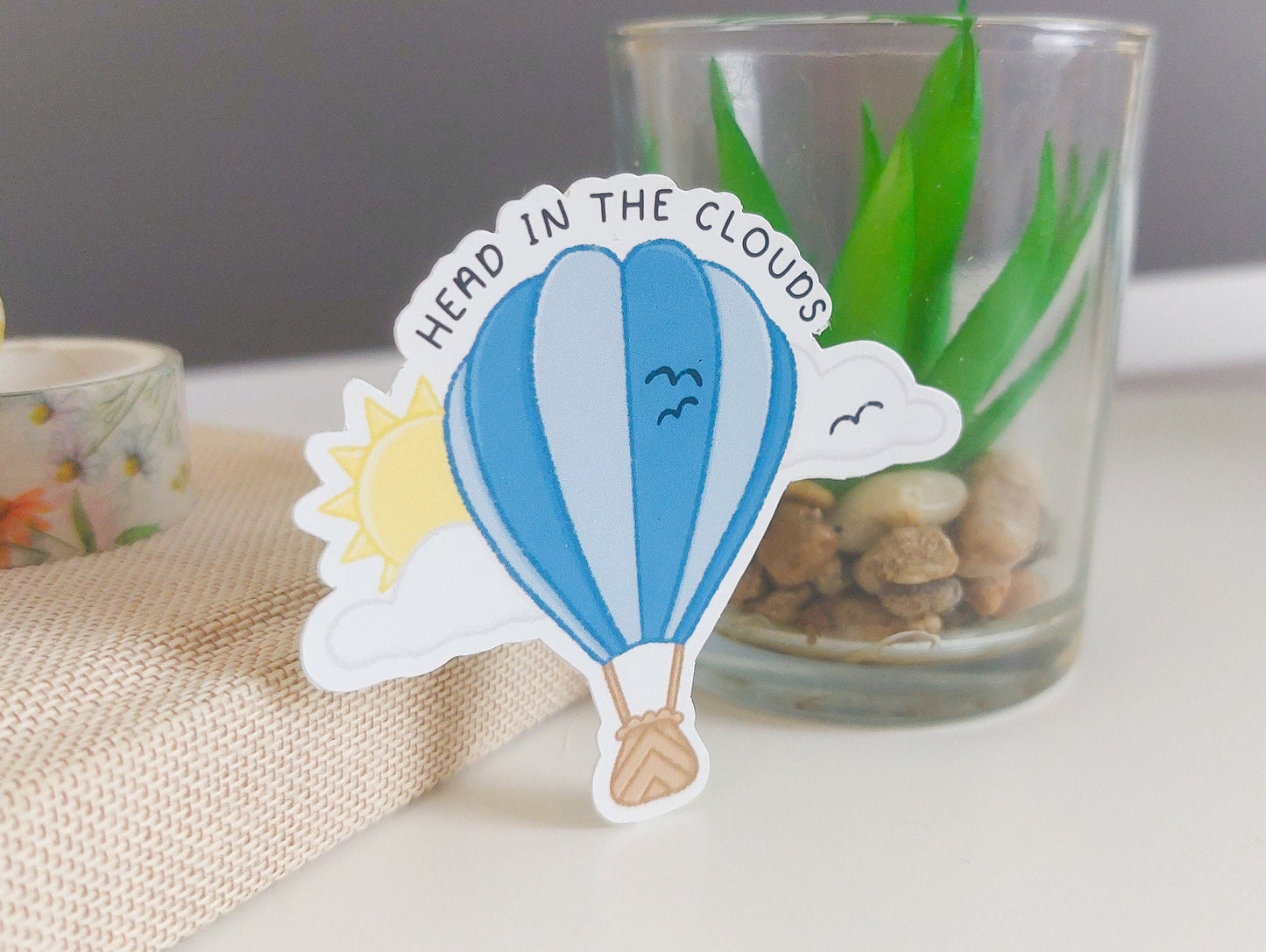 Head In The Clouds Sticker - Hot Air Balloon