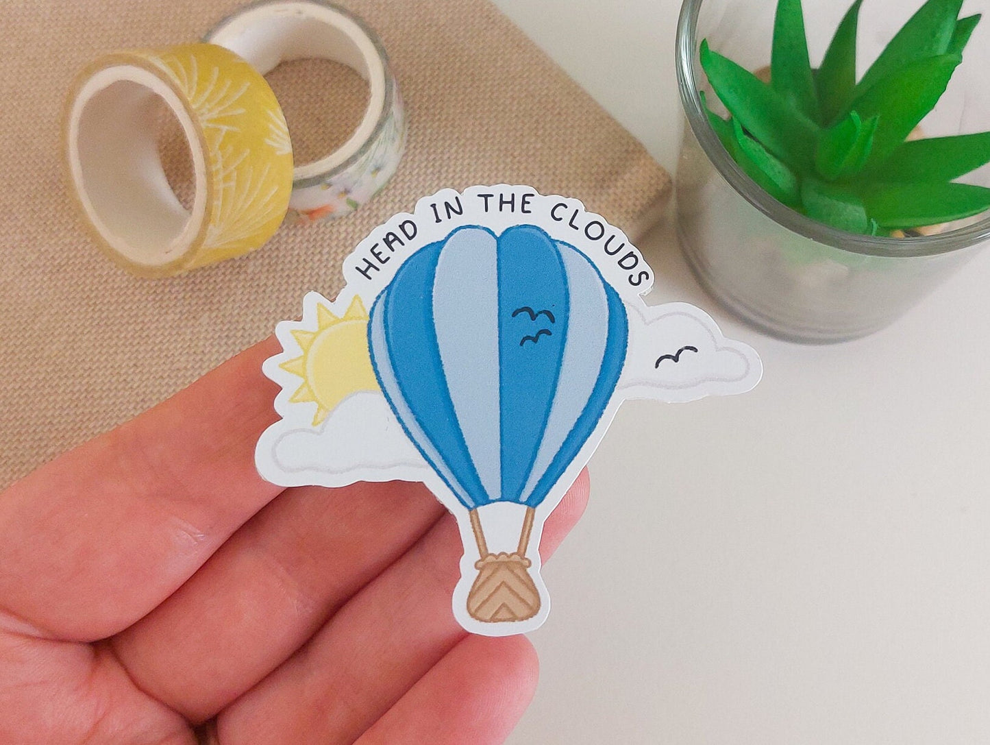 Head In The Clouds Sticker - Hot Air Balloon