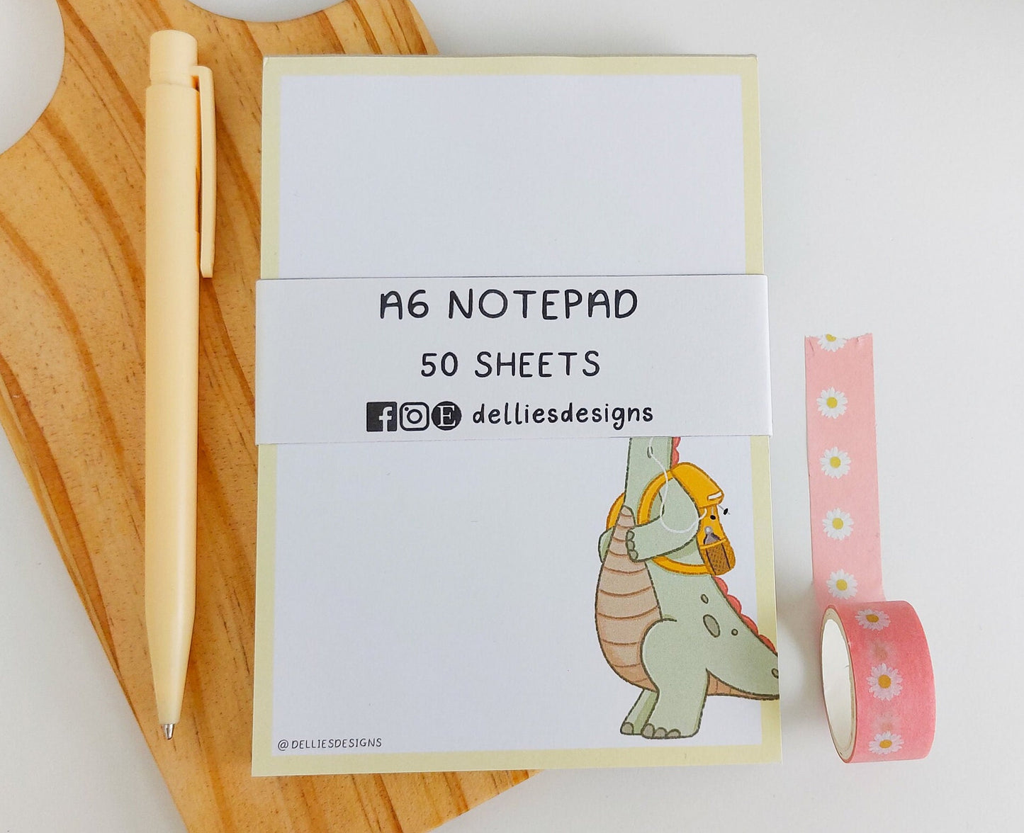 A6 Dinosaur Peel Off Notepad