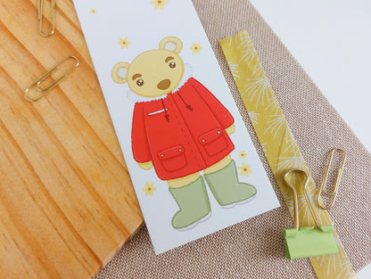 Rainy Day Teddy Bear Bookmark