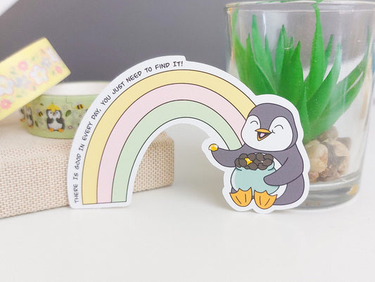 Positive Rainbow Pecka Sticker