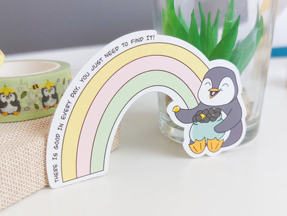 Positive Rainbow Pecka Sticker