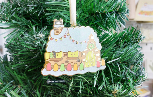 Gingerbread House Enamel Decoration