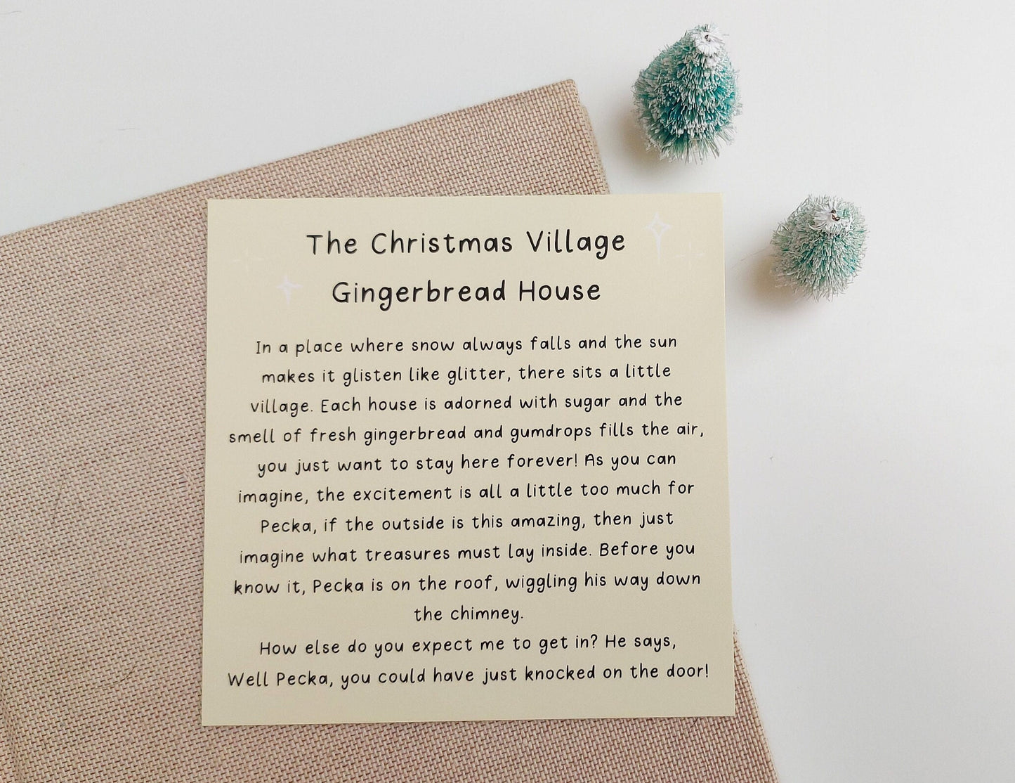 Gingerbread House Story Postcard