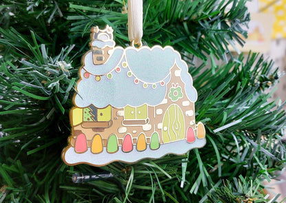 Gingerbread House Enamel Decoration