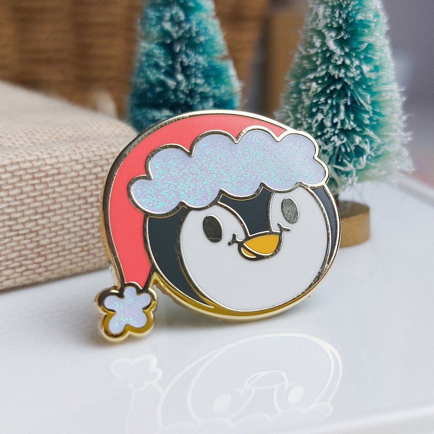 Christmas Pecka Penguin Enamel Pin