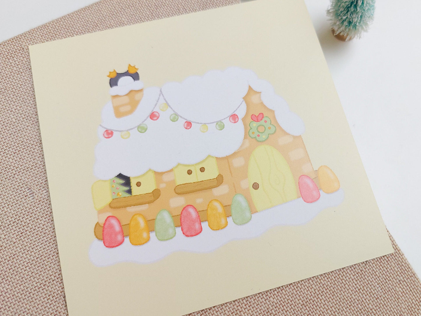 Gingerbread House Story Postcard