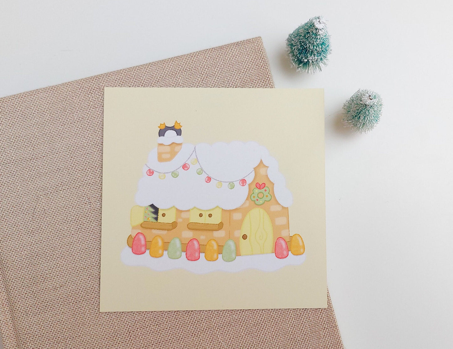 Gingerbread House Story Postcard