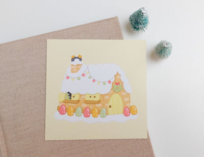 Gingerbread House Story Postcard