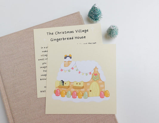 Gingerbread House Story Postcard