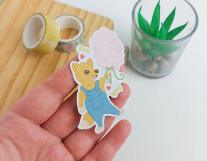 Candy Floss Fox Sticker