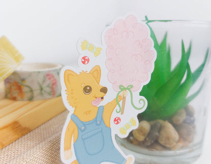 Candy Floss Fox Sticker