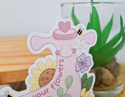 Water Your Flowers Sticker